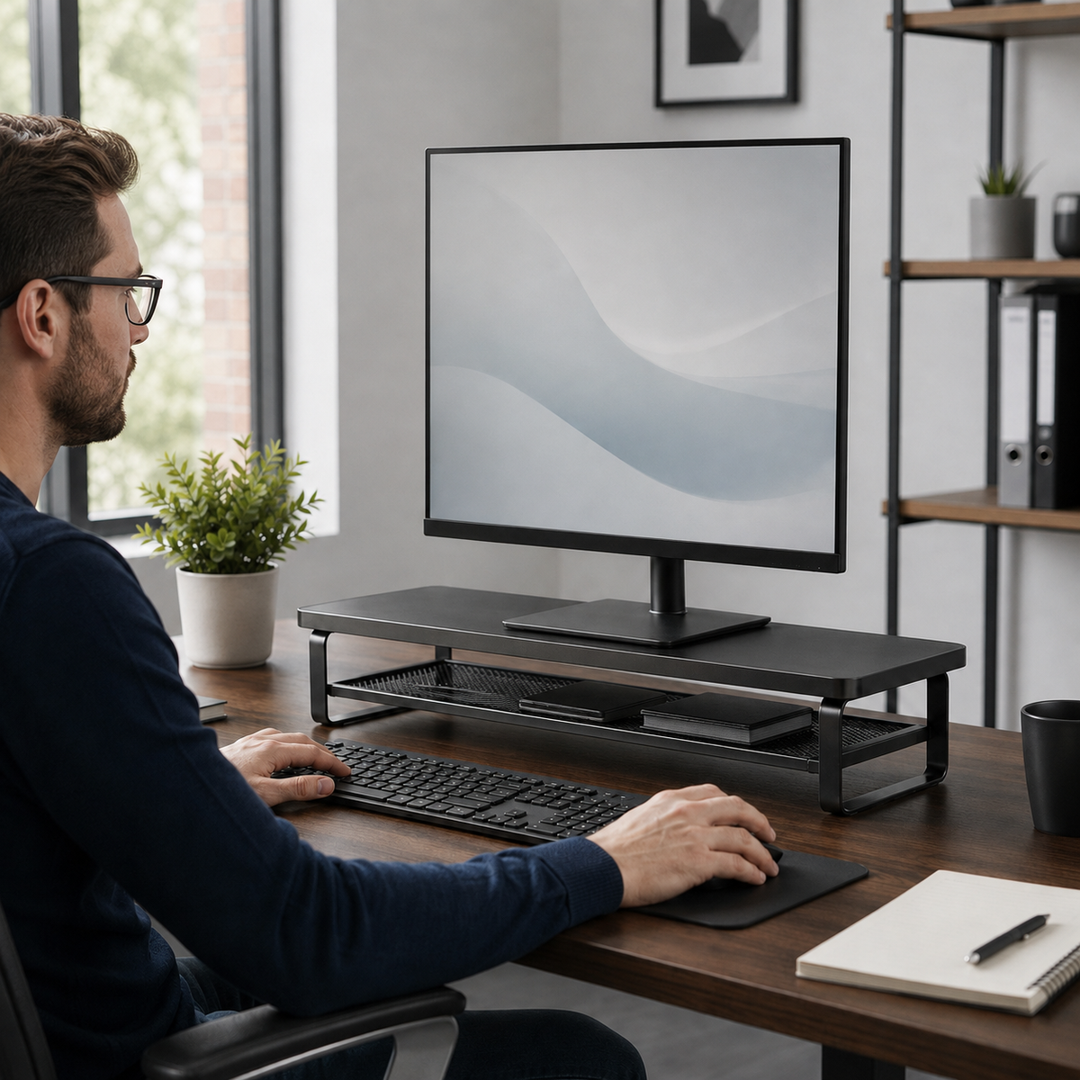 š¤ Desk Essential | Metal Mesh Computer Riser | Sleek Workspace Upgrade