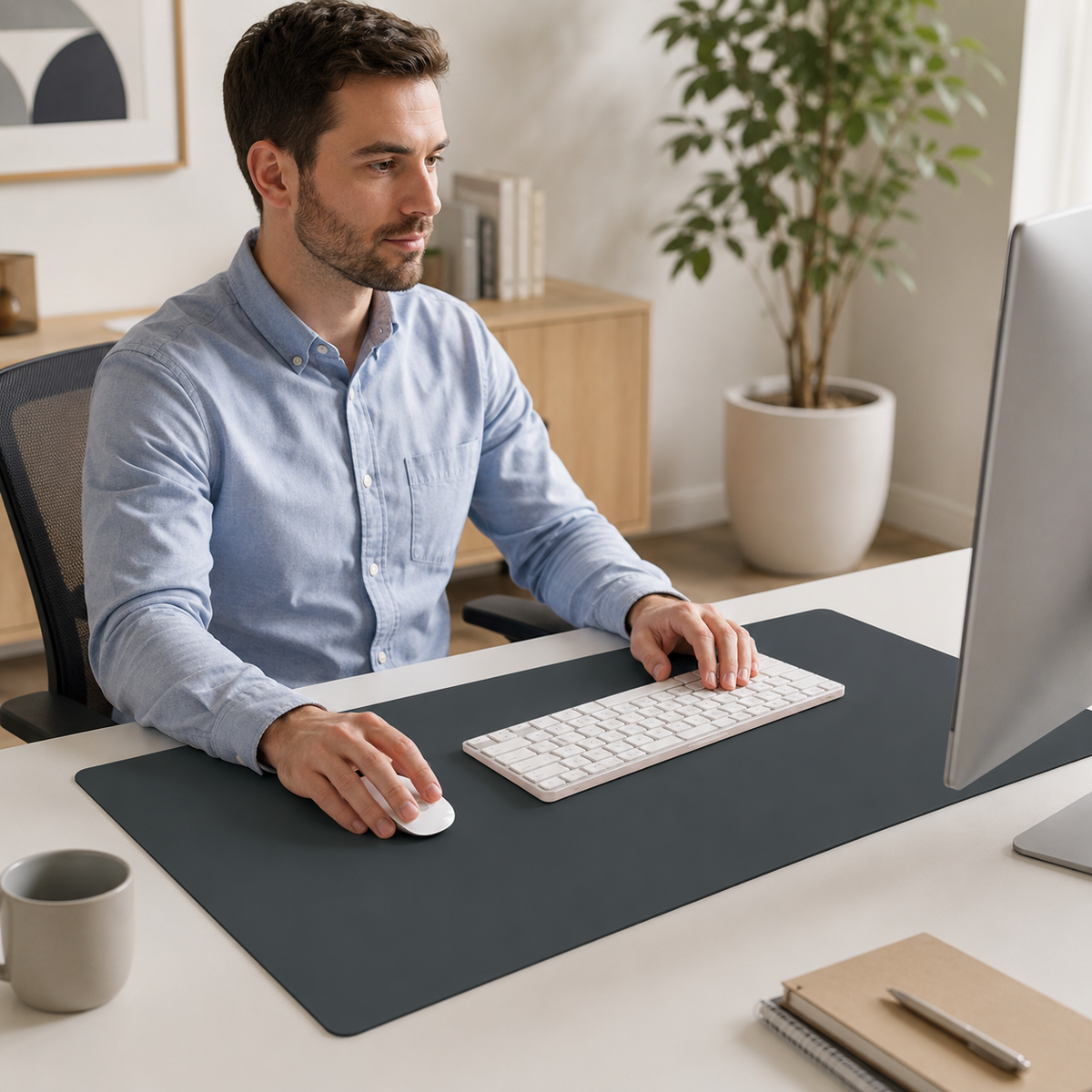 š¤ Workspace Essential | Premium Leather Desk Mat | Minimal Office Upgrade