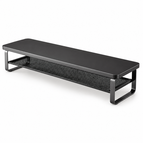 🖤 Desk Essential | Metal Mesh Computer Riser | Sleek Workspace Upgrade