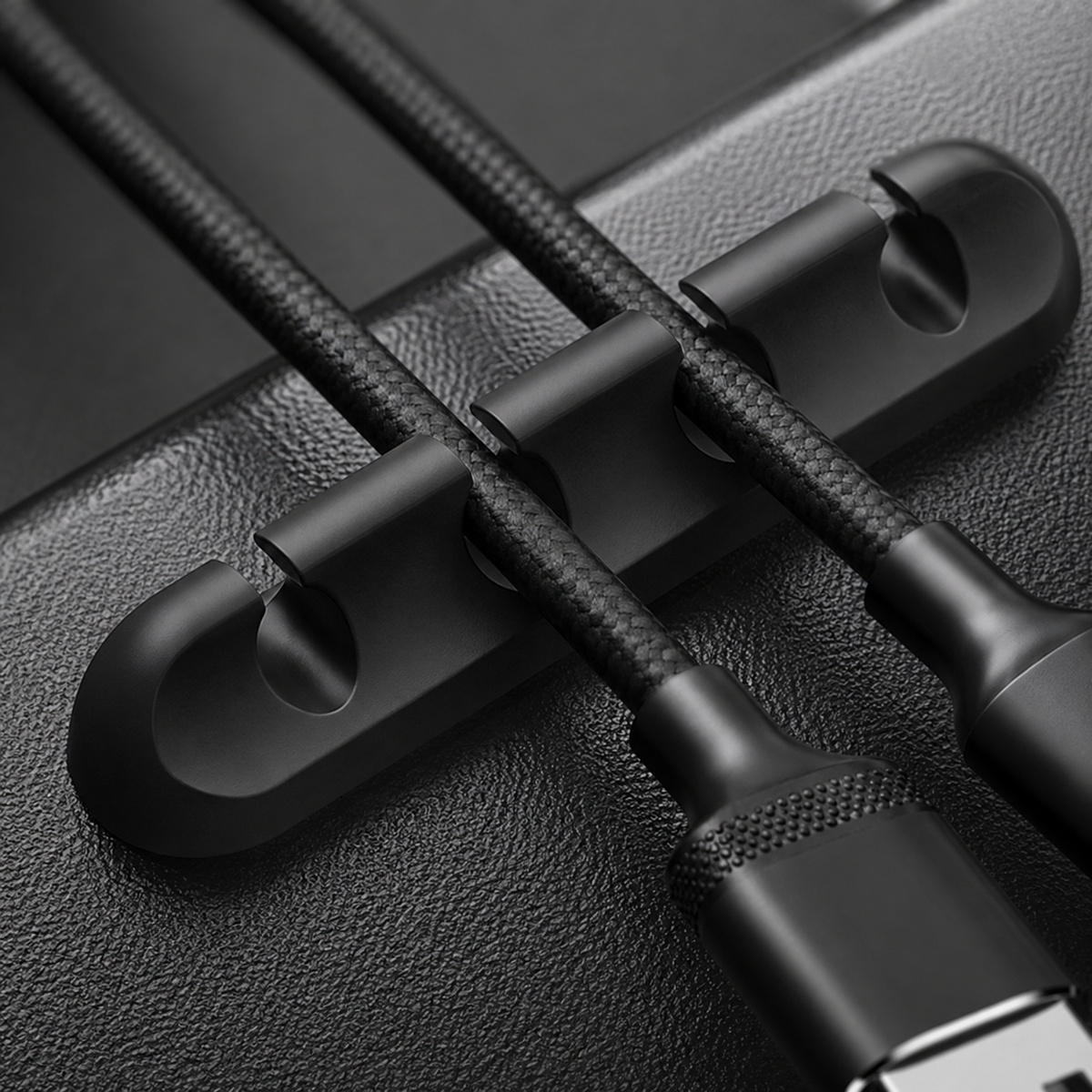 🔌 6-Slot Cable Organizer | Desktop Cord Holder